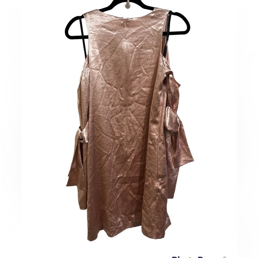 Rachel roy blush cold shoulder satin like dress - Picture 4 of 10